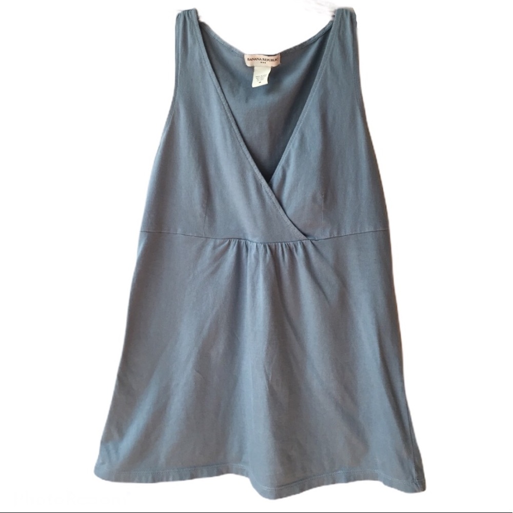Banana Republic Medium Teal/Gray Tank Top - Picture 2 of 4